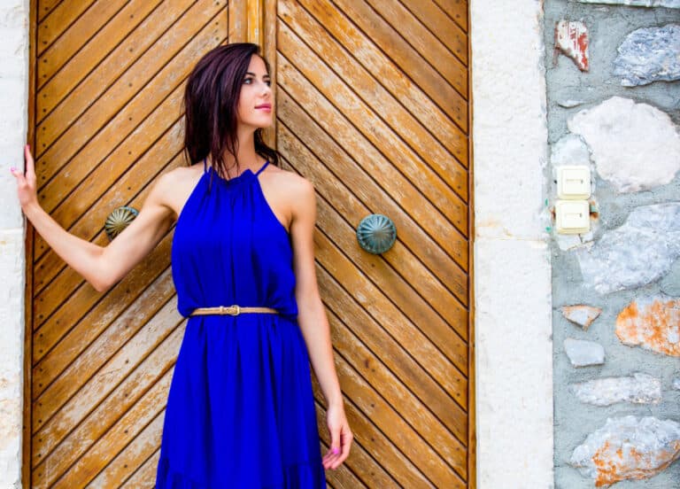 robe bleu electrique