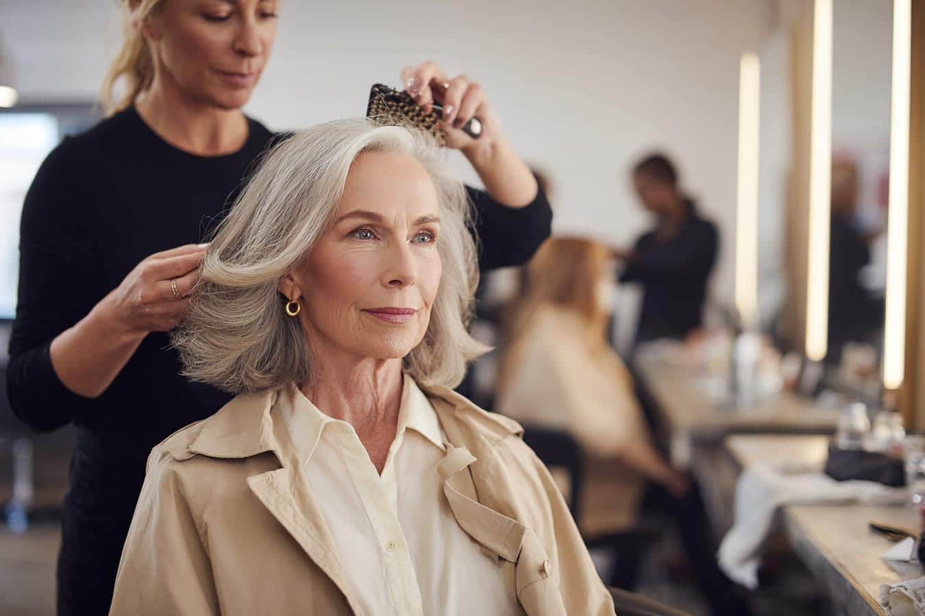 coupe mi long degrade effile frange