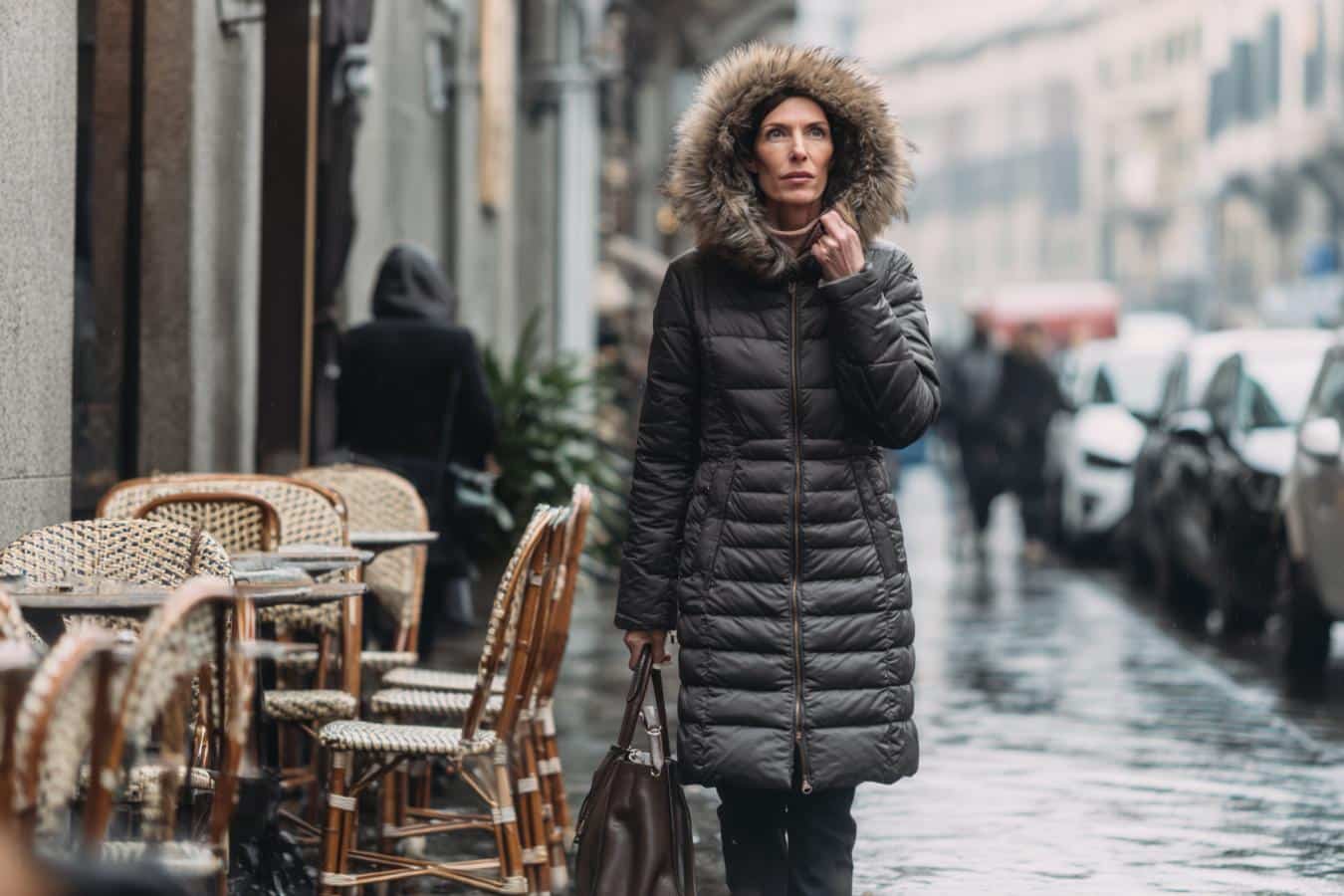 doudoune femme fourrure capuche