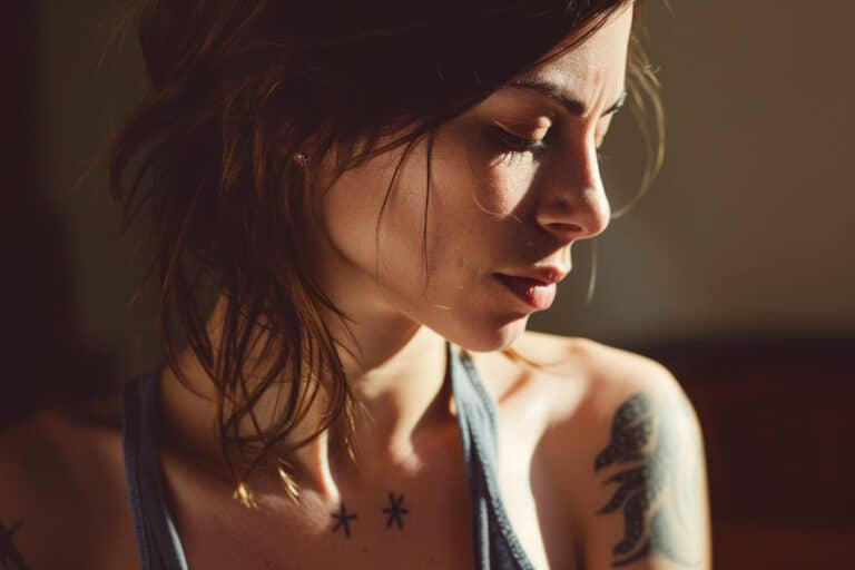 femme avec un tatouage signe astrologique
