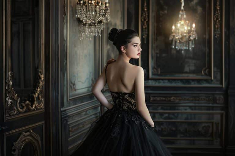 robe soiree noire elegante
