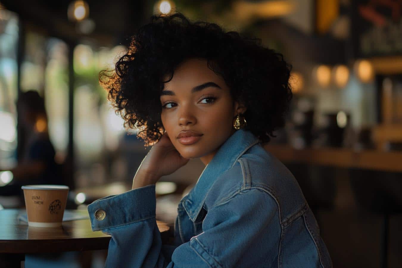 style coupe courte cheveux frises epais