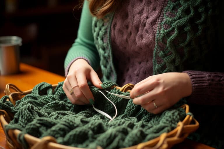 Tricotez un pull irlandais femme en un clin d’œil